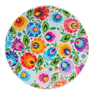 Papierové taniere veľké 23 cm, sada 6ks - biele